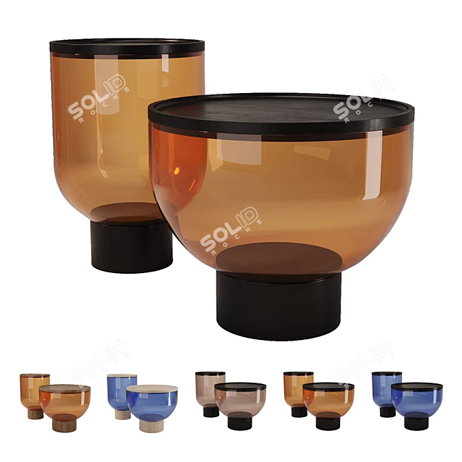 Elegant MASTEA Coffee Table Set 3D model image 9