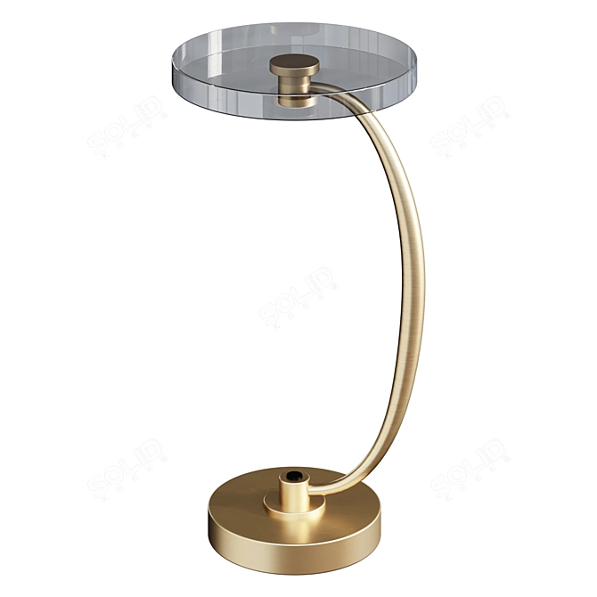 Antique Brass Drink Table Uttermost 3D model image 1