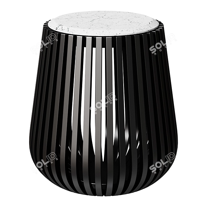 Lisbon Marble Side Table - In Stock 3D model image 1