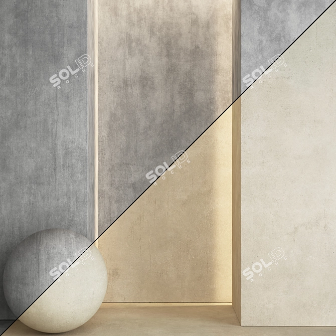 Industrial Concrete Texture Pack 3D model image 1