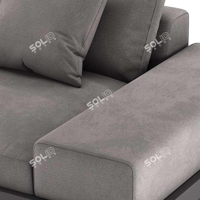 Sleek Kyoto Lounge Chair Luxe 3D model image 2