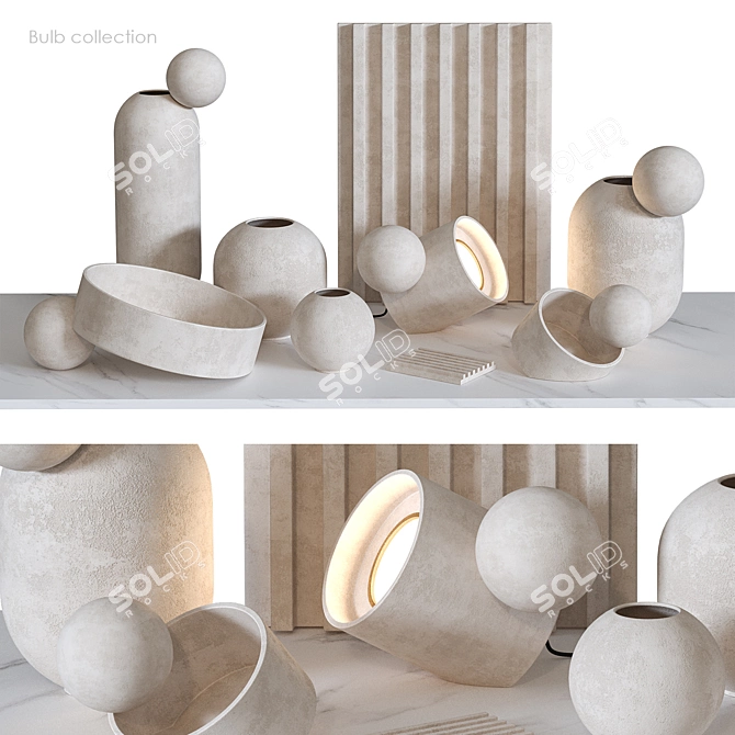 Bulb Collection Decor Set 3D model image 1