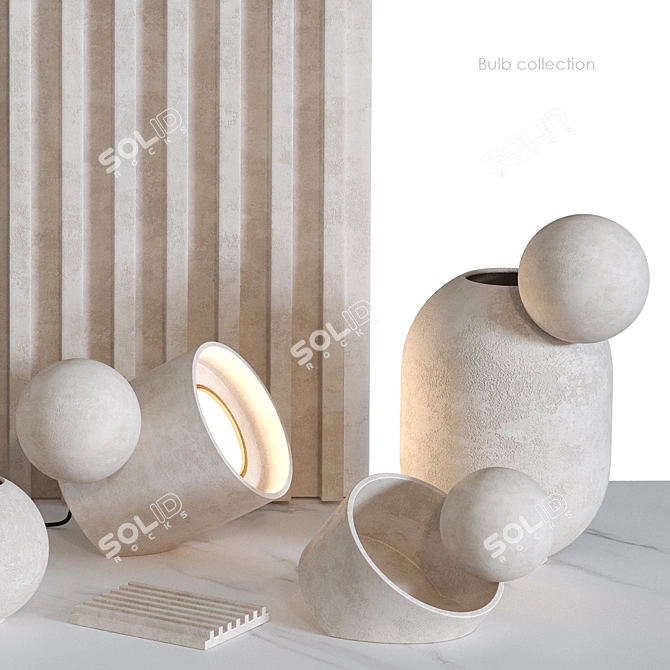 Bulb Collection Decor Set 3D model image 2