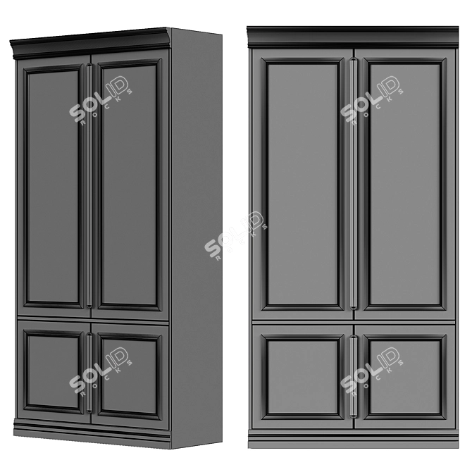 Classic Wardrobe BePureHome 3D model image 3