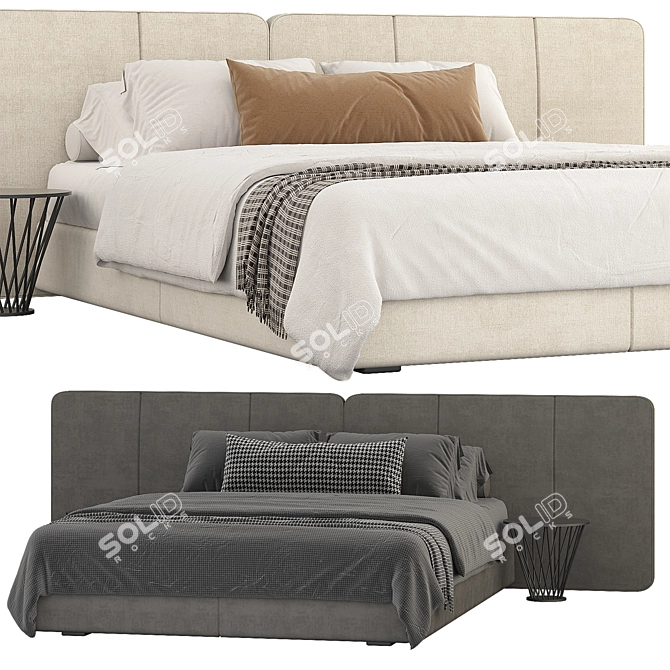 Contemporary RH Modena Bed		    		 

Would you like a translation of the Russian description as well? 3D model image 2