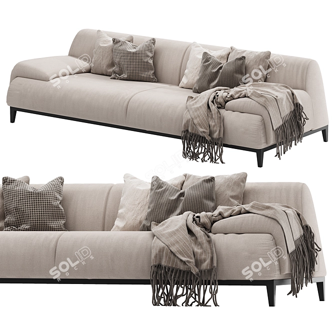 Contemporary Bonaldo Cave Sofa Bed 3D model image 1