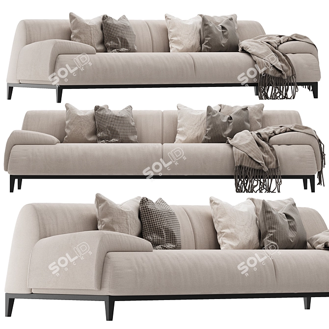 Contemporary Bonaldo Cave Sofa Bed 3D model image 2