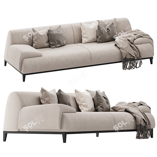 Contemporary Bonaldo Cave Sofa Bed 3D model image 3