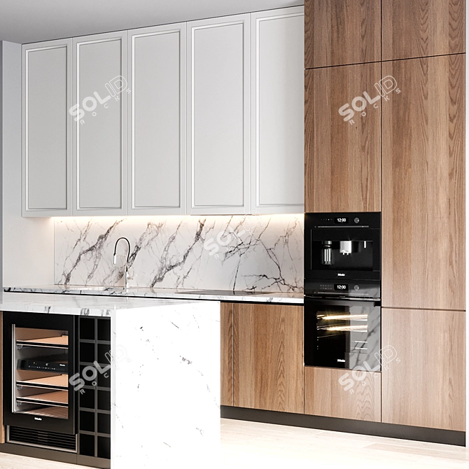 Modern Kitchen Cabinet Unit 3D model image 3