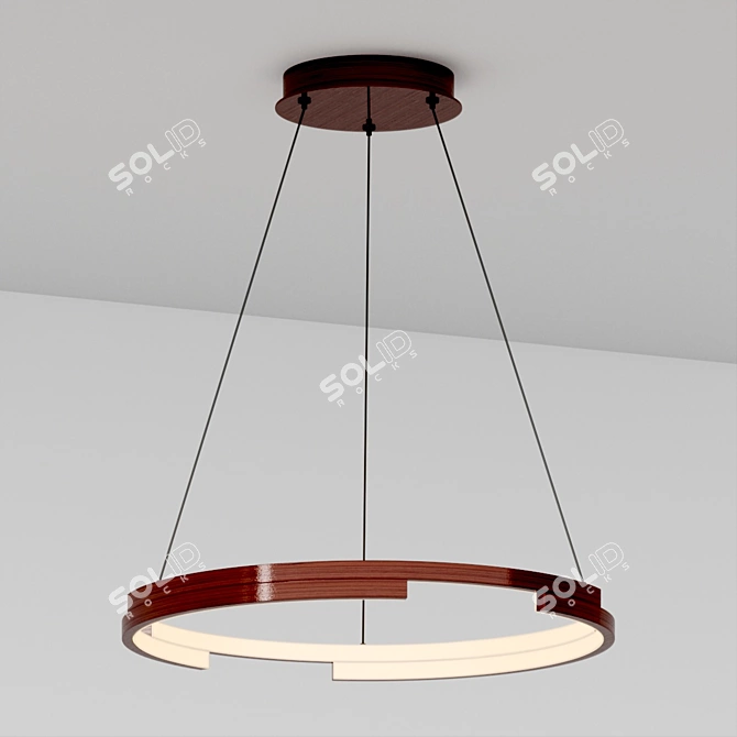 Elegant Dynamic LED Chandelier 3D model image 2