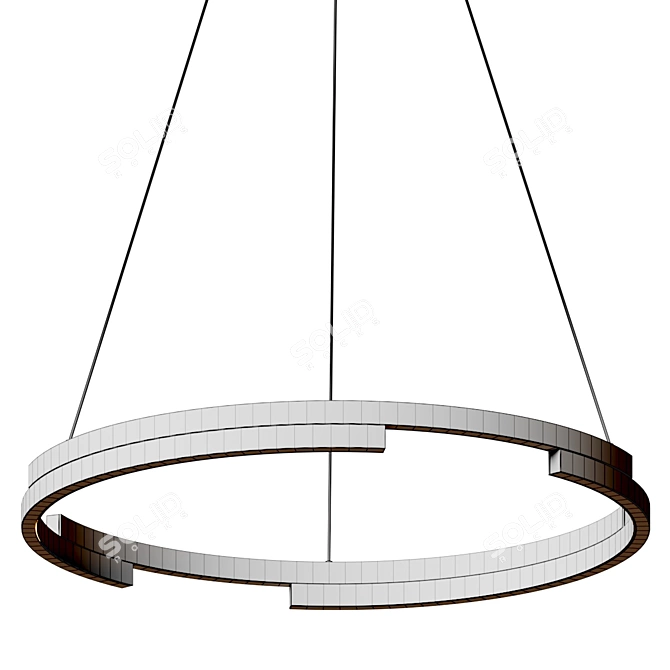 Elegant Dynamic LED Chandelier 3D model image 4