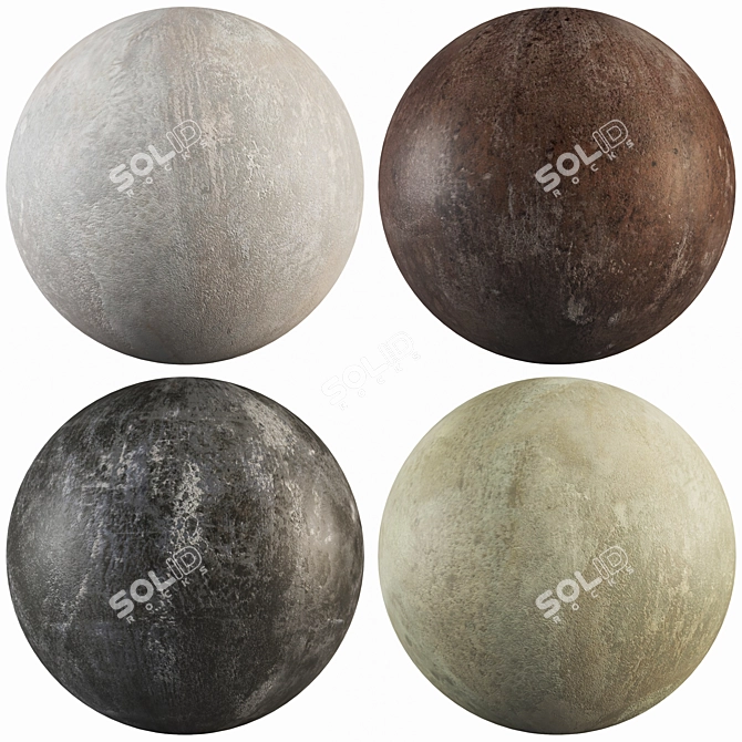 Metallic Slab Texture Collection 3D model image 1