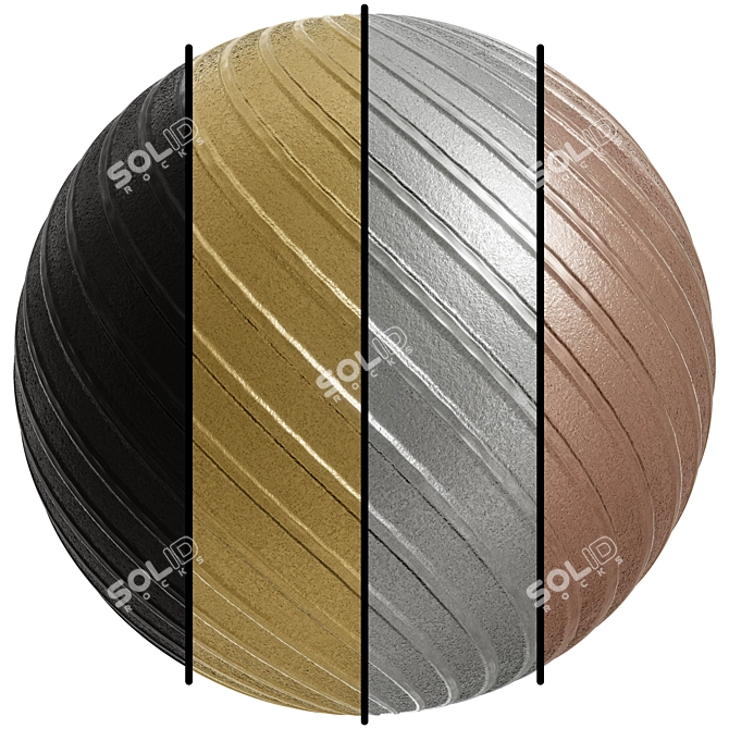 Metal Patterned 4K Seamless Covering 3D model image 1