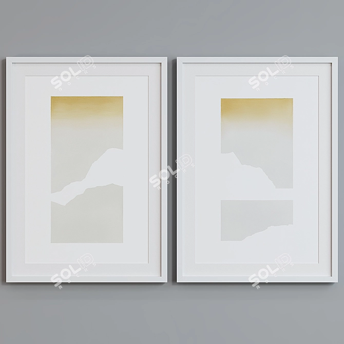 Abstract Frame Set with Color Options 3D model image 2