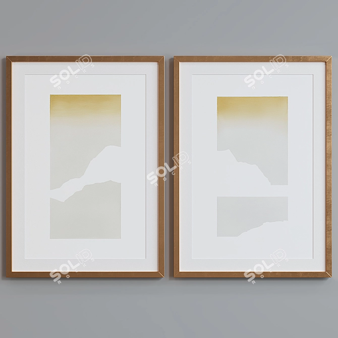 Abstract Frame Set with Color Options 3D model image 3