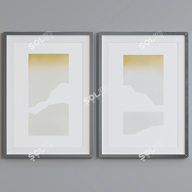 Abstract Frame Set with Color Options 3D model image 5