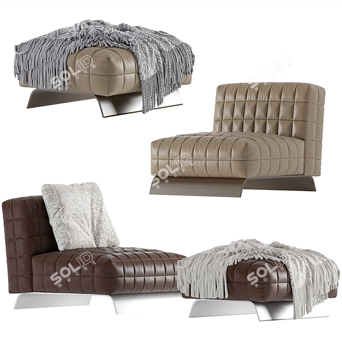 Elegant Minotti TWIGGY Armchair Design 3D model image 1