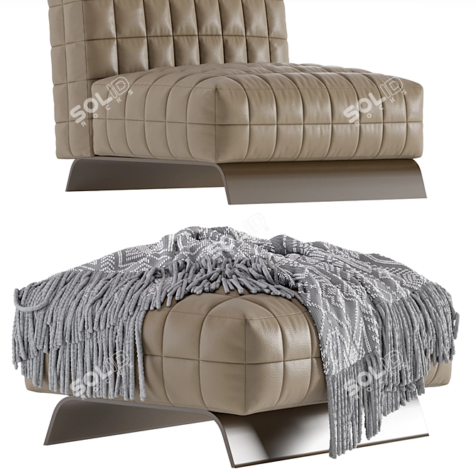 Elegant Minotti TWIGGY Armchair Design 3D model image 3