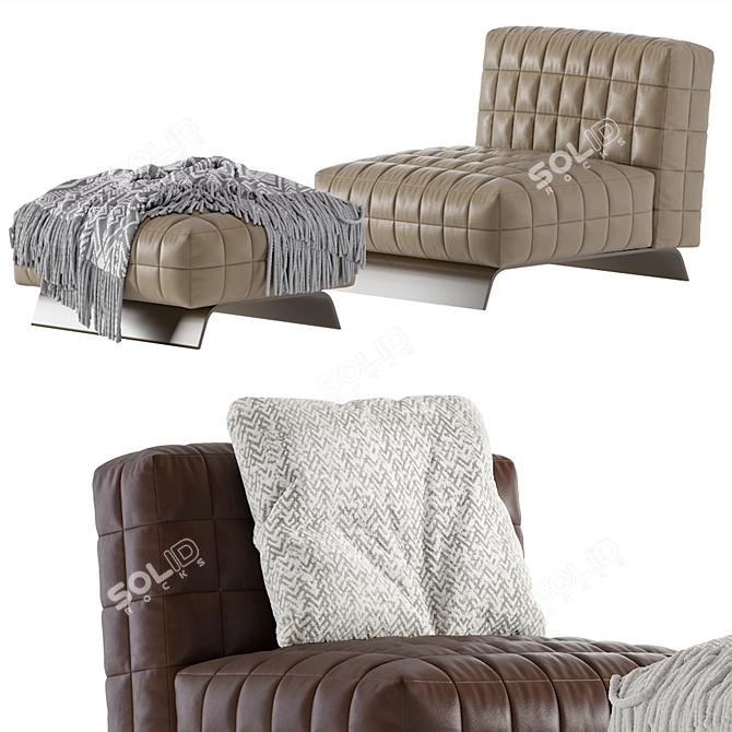 Elegant Minotti TWIGGY Armchair Design 3D model image 5