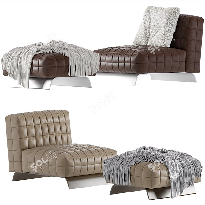 Elegant Minotti TWIGGY Armchair Design 3D model image 6
