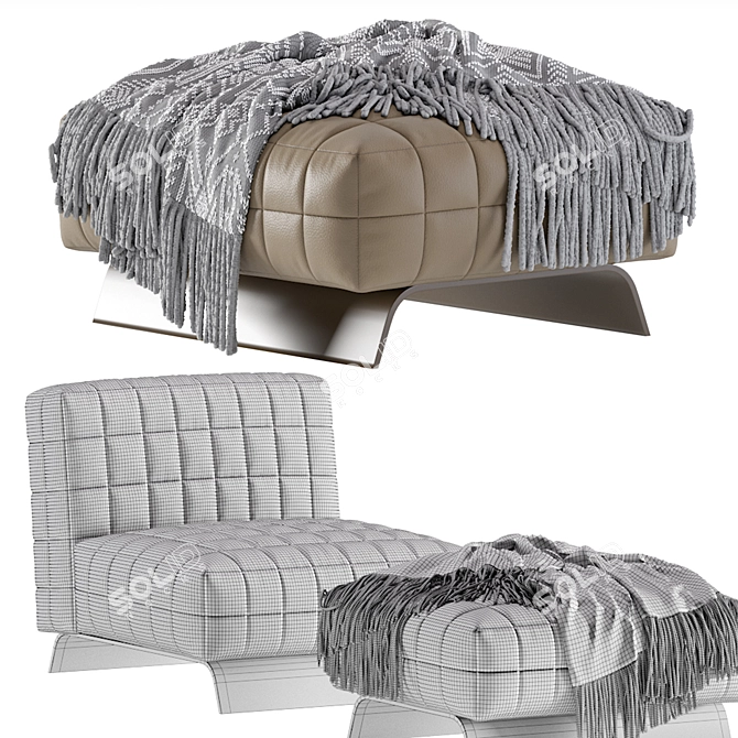 Elegant Minotti TWIGGY Armchair Design 3D model image 7