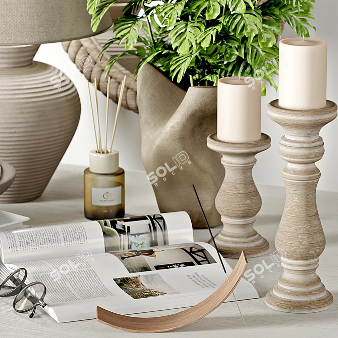 Elegant Decor Set 2018 3D model image 3