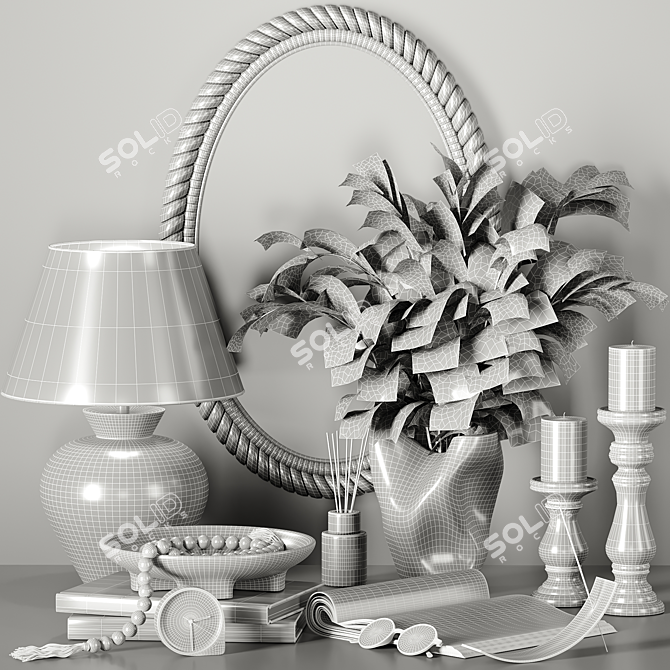 Elegant Decor Set 2018 3D model image 5