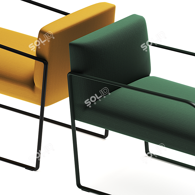 Modern Arcos Armchairs Set - Vray/Corona 3D model image 2