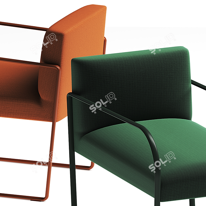 Modern Arcos Armchairs Set - Vray/Corona 3D model image 3