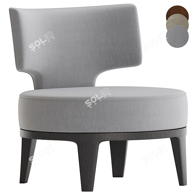 Modern Flexform DROP Armchair 3D Model 3D model image 2