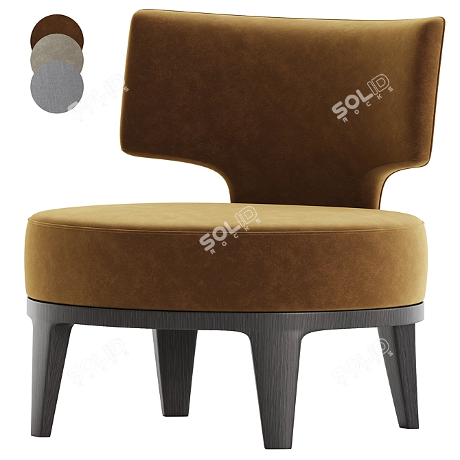 Modern Flexform DROP Armchair 3D Model 3D model image 3