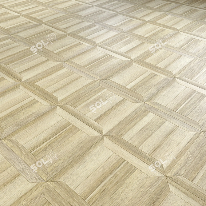 Premium Wood Floor 3D Model 3D model image 2