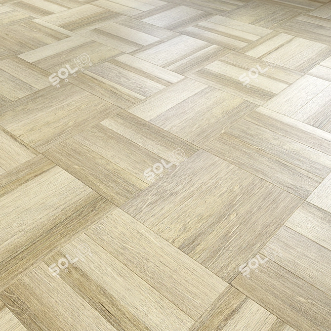 Premium Wood Floor 3D Model 3D model image 3