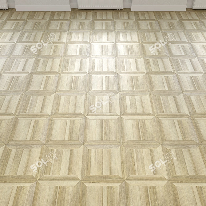 Premium Wood Floor 3D Model 3D model image 4