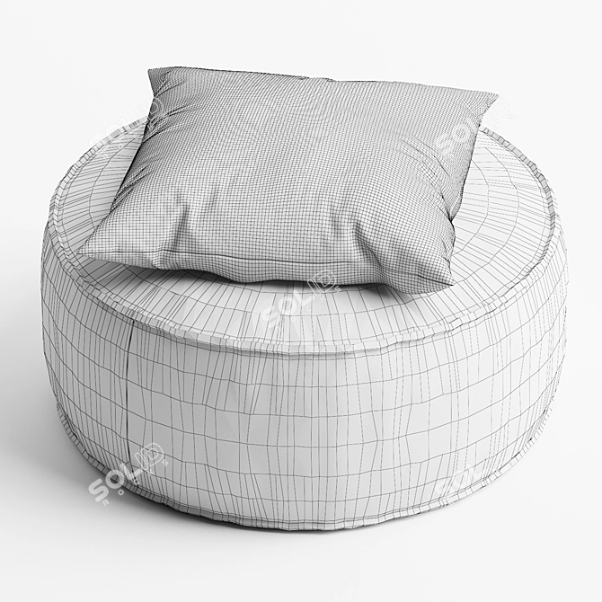 Modern Round Coffee Table Unwrap UVW 3D model image 4