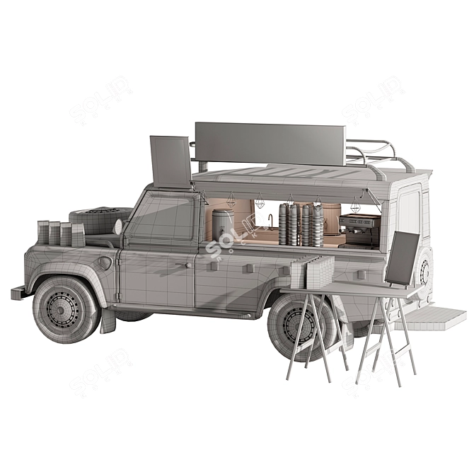 2015 Coffee Jeep Food Truck 3D model image 6