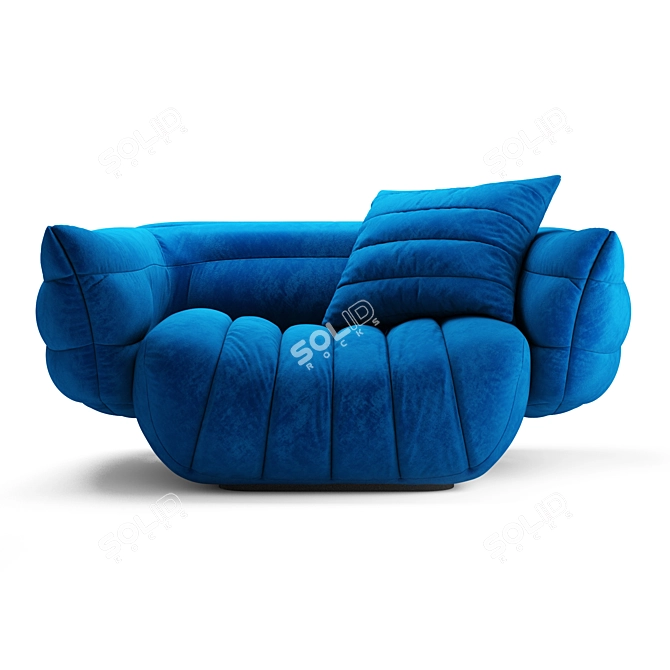 Luxurious Tactile Armchair Glamour 3D model image 2