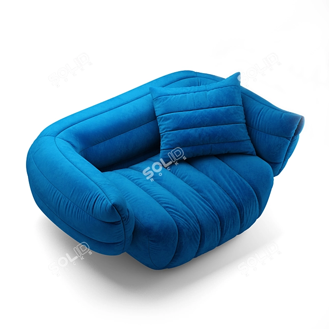 Luxurious Tactile Armchair Glamour 3D model image 4