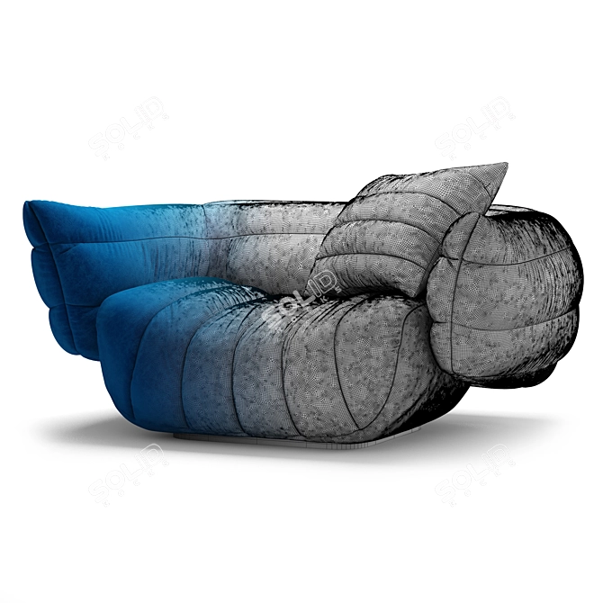 Luxurious Tactile Armchair Glamour 3D model image 7