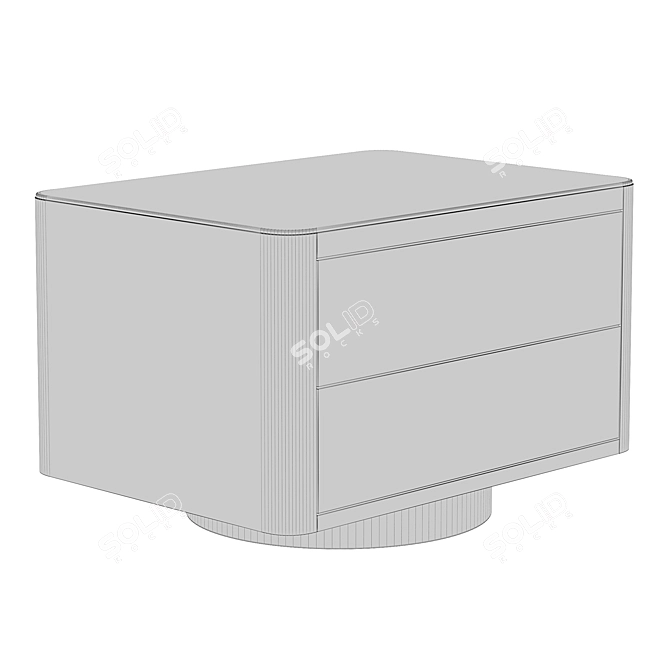 Contemporary Minotti Milton Nightstand 3D model image 2