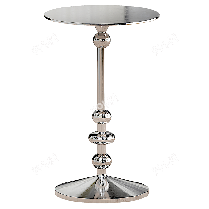 Elegant Zora Pedestal Accent Table 3D model image 1