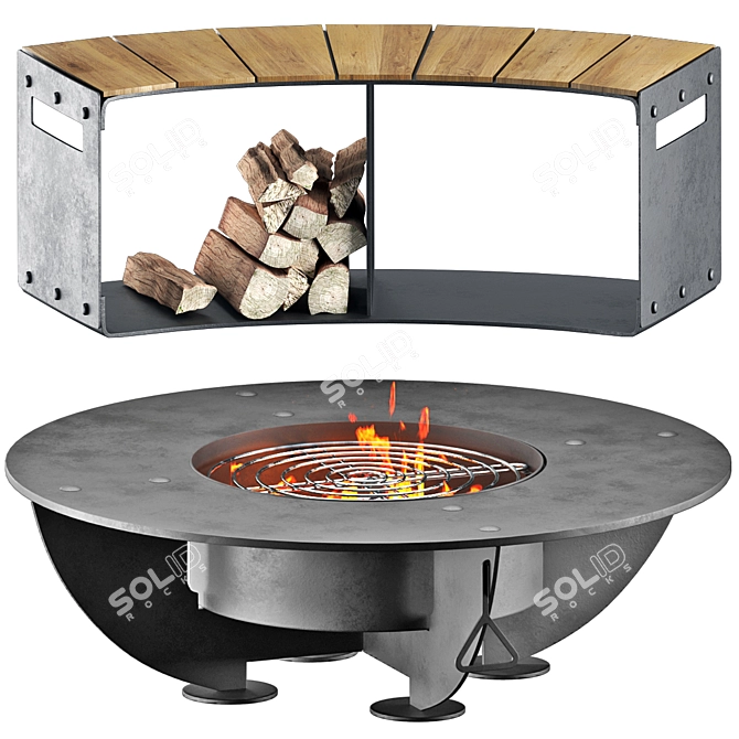 Corona Outdoor Fireplace 3D Model 3D model image 14