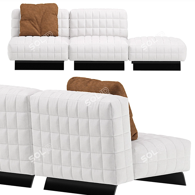 Minotti Twiggy Modular Sofa 01 3D model image 4