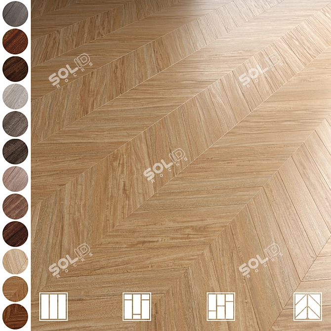 Multilayered Parquet Collection with Various Textures 3D model image 1