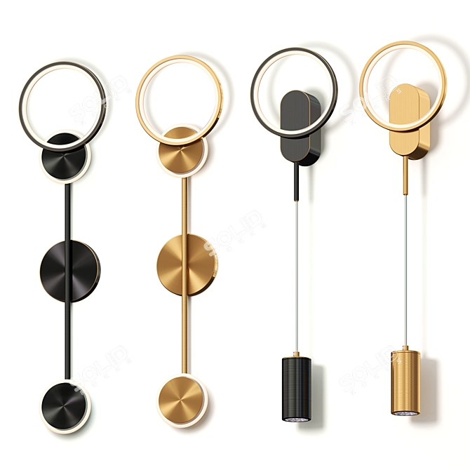 Ethereal Aura Lamp Set 3D model image 1