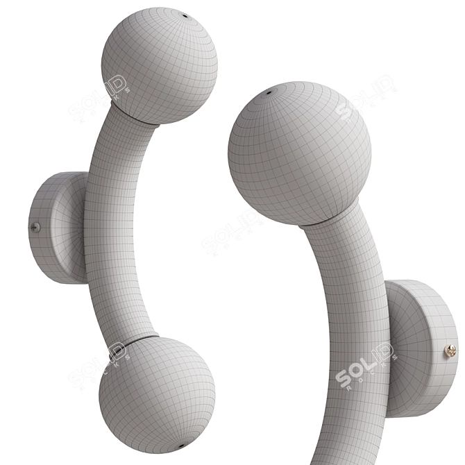 Naila Ivory Wall Light 3D model image 2