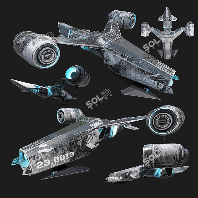 Title: Spacefighter N2 Model 3D model image 6