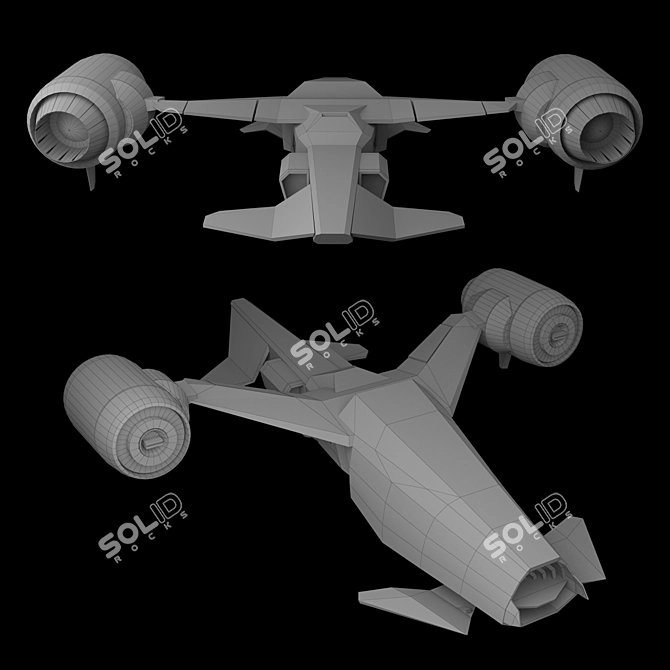 Title: Spacefighter N2 Model 3D model image 8