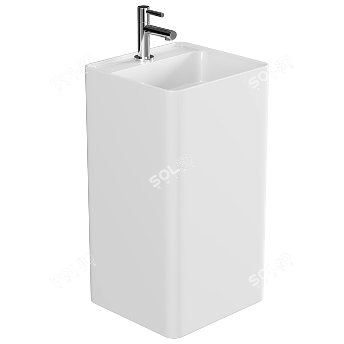 Marble Floor Sink NSF4242 3D model image 1