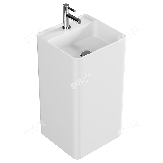 Marble Floor Sink NSF4242 3D model image 2